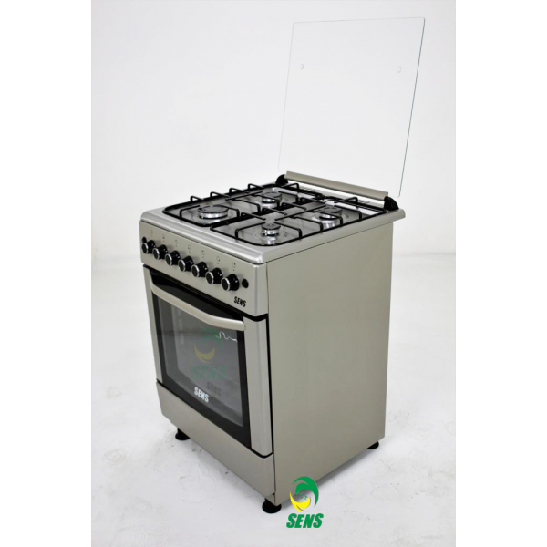 Cuisinière à gaz MAXI 60×60- 4 feux-full option, four à gaz avec grill